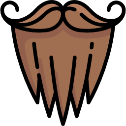 Mustache with beard icon