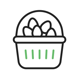 Eggs basket icon