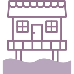 Beach hut icon