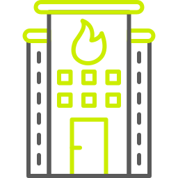 caserma dei pompieri icona