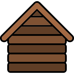 maison en bois Icône