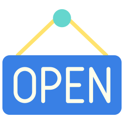 Open sign icon