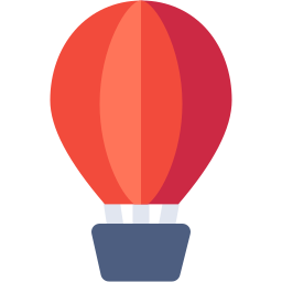 Hot air balloon icon