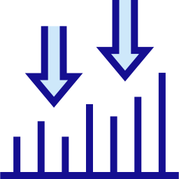 diagramm nach unten icon