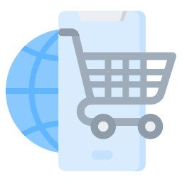 Mobile shopping icon