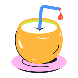 Coconut drink sticker