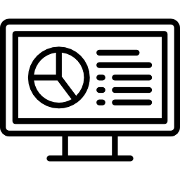 Monitor with Stats icon