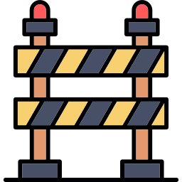 Road barrier icon