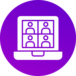 réunion en ligne Icône