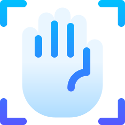 digitalização da palma da mão Ícone