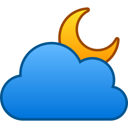 Cloudy night icon