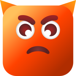 Angry face icon