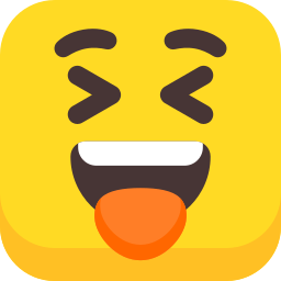 Laugh-wink icon