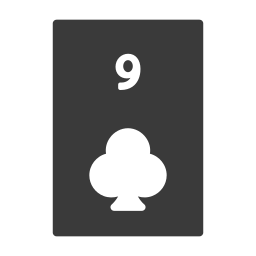 Nine of clubs icon