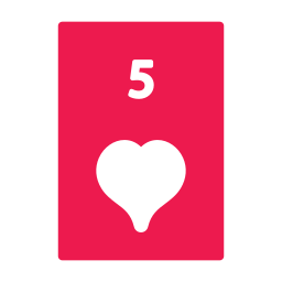 Five of hearts icon