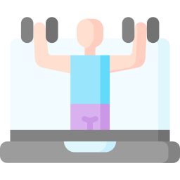 Virtual reality fitness icon