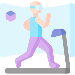 Virtual reality fitness icon