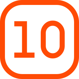 numero 10 icona