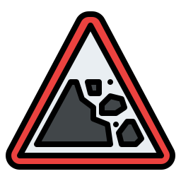 Falling rocks icon