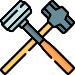 Crossed hammers icon