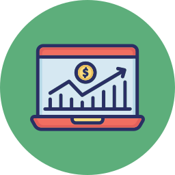 tableau financier Icône