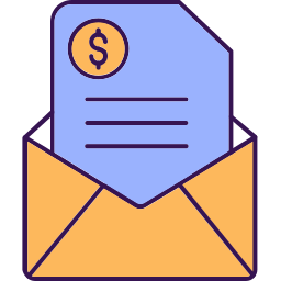 Bank check icon