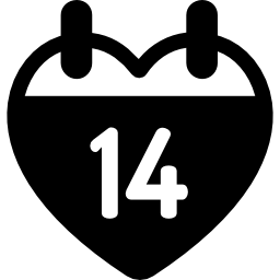 Heart Shaped Calendar icon