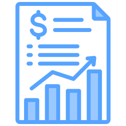 rapporto finanziario icona