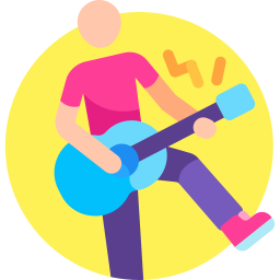 Playing guitar icon