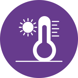 High temperature icon