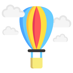 Hot air balloon icon