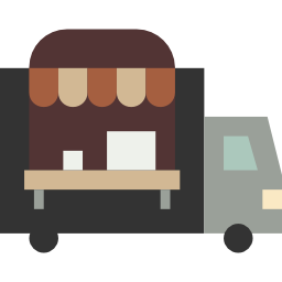 Coffee truck icon