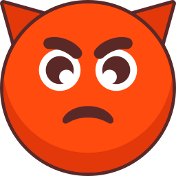 Angry face icon