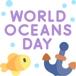 World oceans day icon