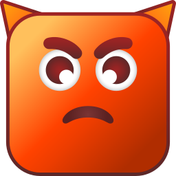 Angry face icon