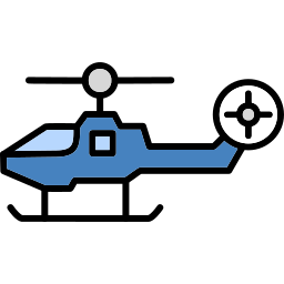 Fighter helicopter icon