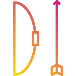 arc et des flèches Icône