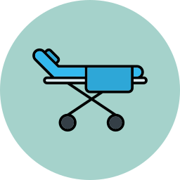 Medical stretcher icon