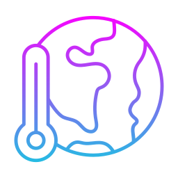 il riscaldamento globale icona