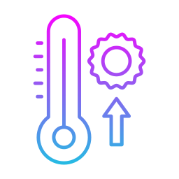 alta temperatura icona