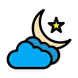 Cloudy night icon