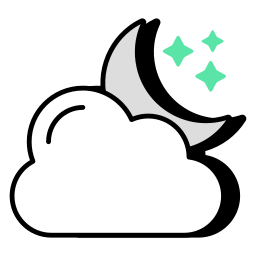 bewölkte nacht icon