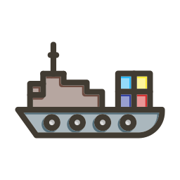 Cargo ship icon