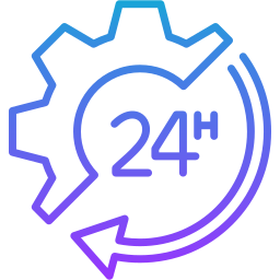 24 hours support icon