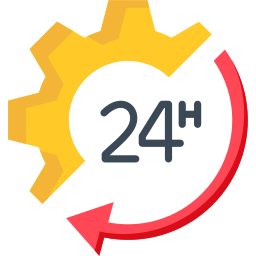 24 hours support icon