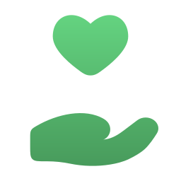 Hand heart icon