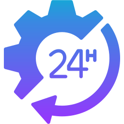 24 hours support icon