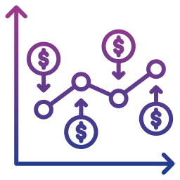 Dollar cost average icon