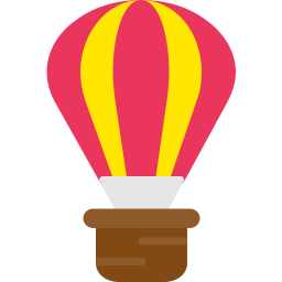 Hot air balloon icon