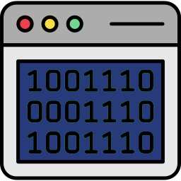 codice binario icona